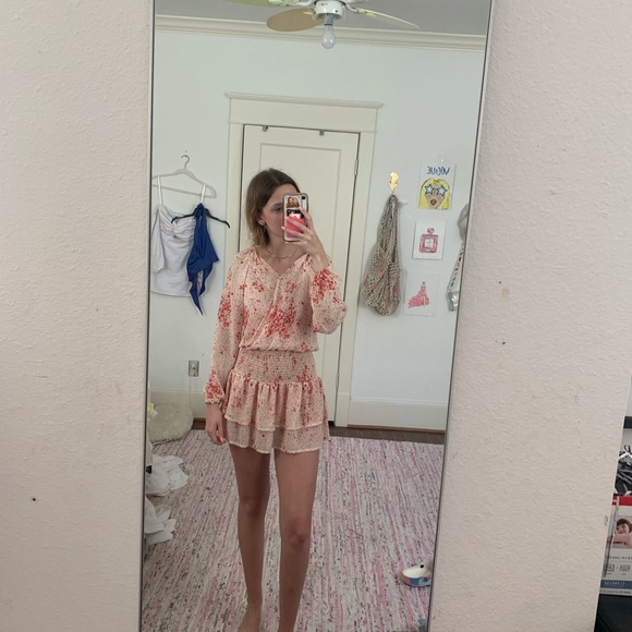 Pink and Red Floral Dress - Picture 4 of 5